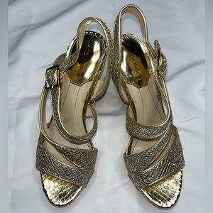Marc Fisher Gold Heels Size 8